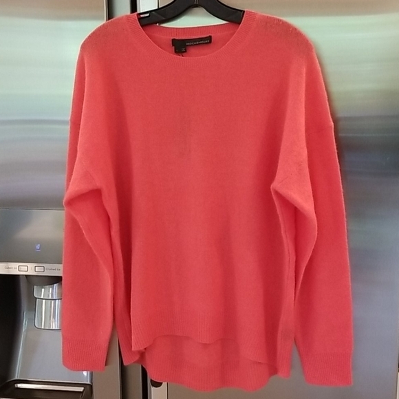 💕360 CASHMERE💕 Camille 100% Cashmere Sweater ~ Raspberry Pink Large L NWT - Picture 10 of 15